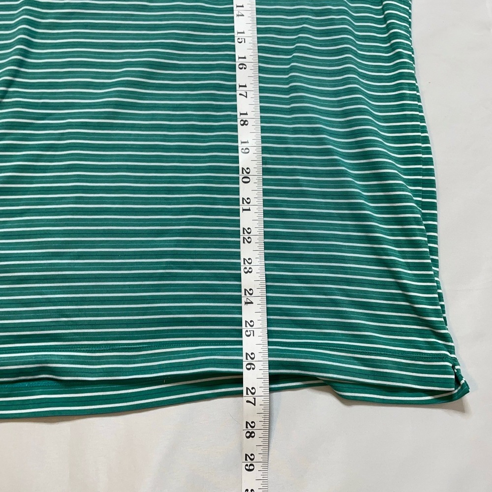 Nike Golf Dri-Fit UV Polo Shirt XL Green Striped Athletic Stretch Performance - Picture 12 of 12